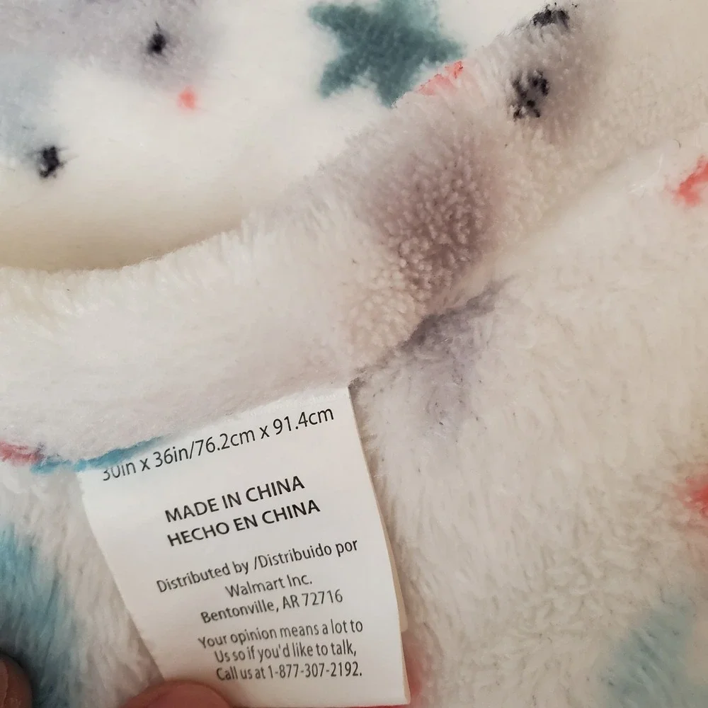 Parent's Choice Dinosaur Christmas Stars‎ Baby Blanket Plush